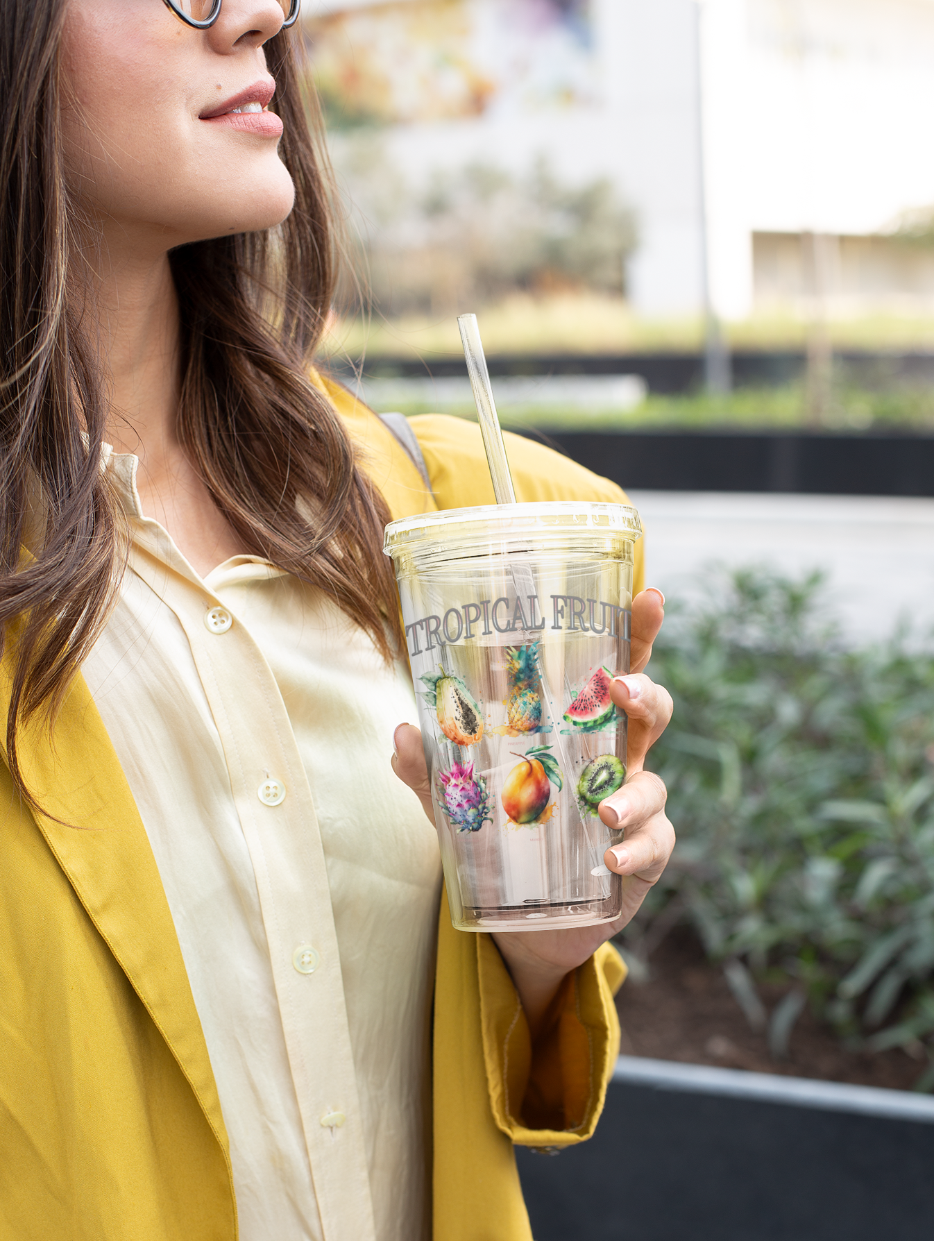 Tropical Fruit Tumbler -16oz
